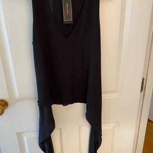 V neck tank with flowy sides